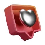 Heart inside message box